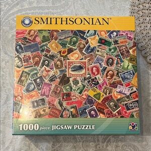 Smithsonian 1000-Piece Jigsaw Puzzle - Multicolor Vintage Stamps New in Shrink W